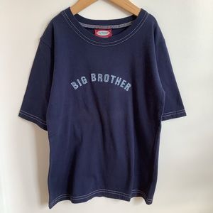 City Threads “BIG BROTHER” S/S Navy Cotton T Shirt size 8